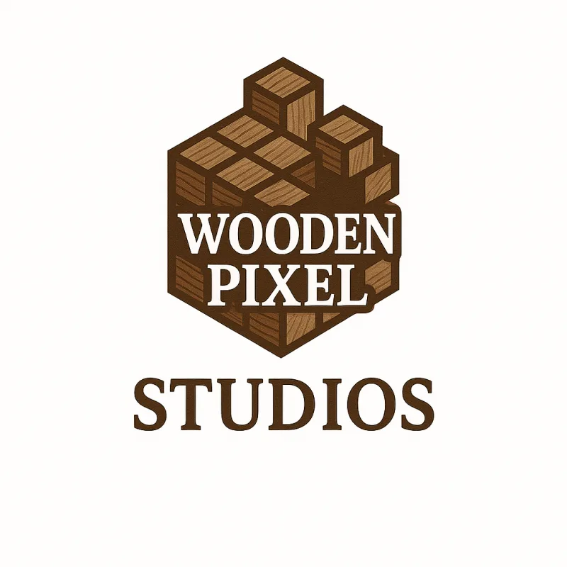 The Wooden-Pixel Studios stacked logo mark.